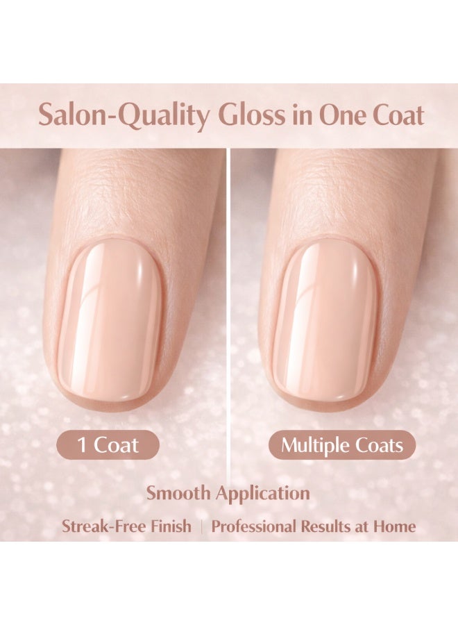 Brunson Classic Nail Polish 18ml Fast Dry Nail Lacquer Nail Harderner Normal Polish Glossy Gel Effect Quick Air Dry Long-Lasting Natural Nail Enamel Salon Quality Manicure Pedicure Regular Polish - Image 5